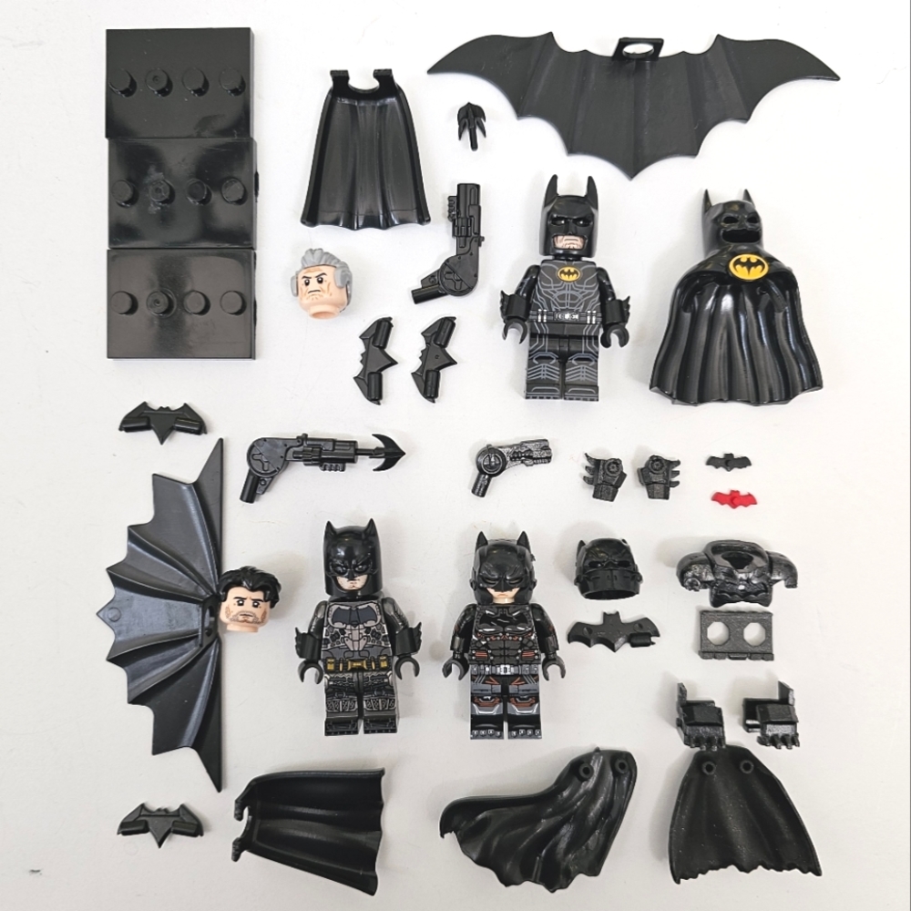 Lot of 3 Lego Compatible DC Super Heroes Batman (Flash) Minifigures